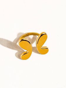 18K Gold Ring Non-Tarnish Butterfly